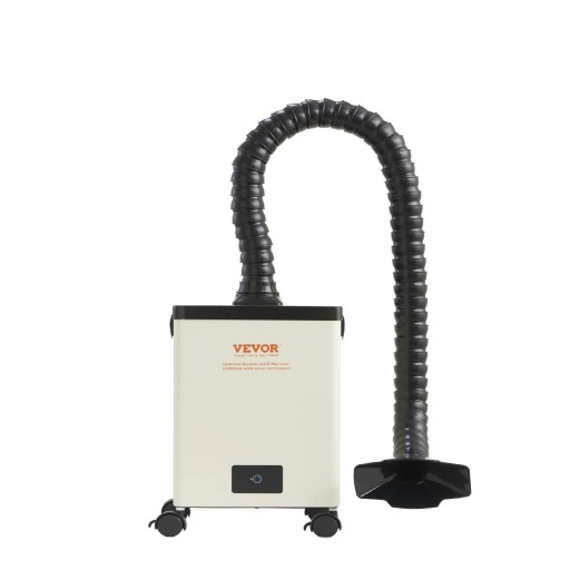Røgsuger til lodning 100W 265 × 265 × 335 mm filtreringsenhed med slange hvid-sort til værksted og elektronik