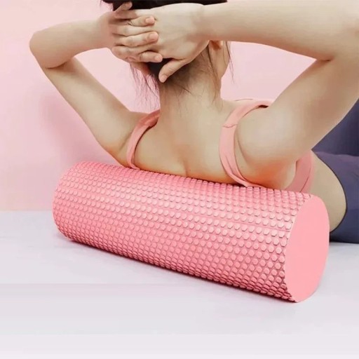 Rolo de Massagem em Espuma EVA 30 x 10 cm Roller de Yoga Hexagonal para Pilates e Exercício Acessório de Recuperação para Treino em Casa
