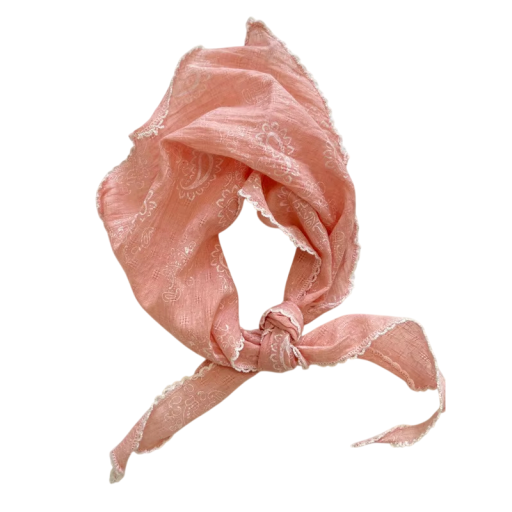 Romántico pañuelo triangular de flores de 90 x 29 cm para el cuello, envoltura para el cabello de verano, diadema, cinta