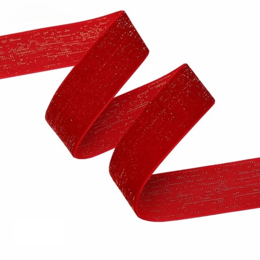 Rood glitterlint 25 mm x 4,6 m Decoratief lint Glanzend lint voor cadeaus Decoratief lint Kerst-, huwelijks- en creatieve decoraties