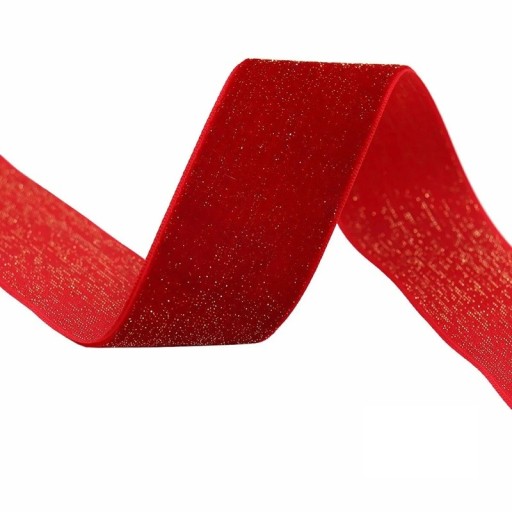 Rood glitterlint 38 mm x 4,6 m Decoratief lint Glanzende cadeauverpakkingstape Kerstdecoratief lint Kranslinten Feestdecoraties