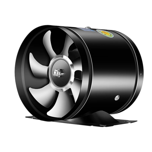 Rørudsugningsventilator 100x73 mm Metal 20 W 2800 omdr./min 140 m³/h Sort stille rørventilator Badeværelse Toilet Ventilationsanlæg