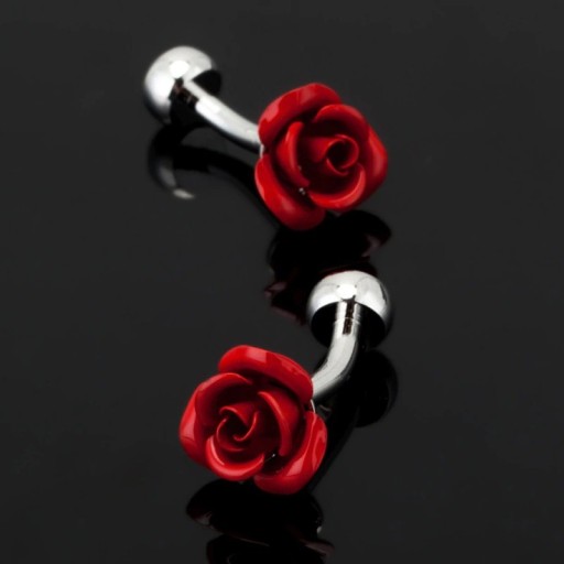 Rose Cufflinks T1354