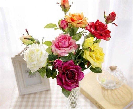 Roses artificielles décoratives