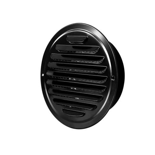 Rostfri ventilationsgaller 70 mm med stängning och rostfri nät 65x120x40 mm för utomhusvägg, skyddar mot skadedjur och upprätthåller luftcirkulationen