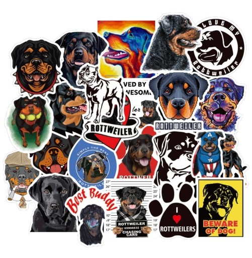 Rottweilerklistermärken 50 st