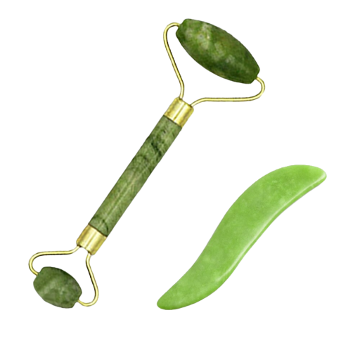 Rouleau de massage en jade pour le visage avec pierre T832