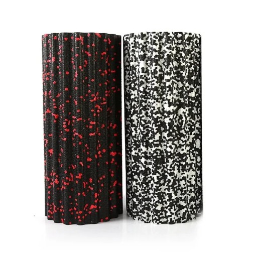 Rouleau de massage en mousse dure 45 cm Forme prune pour la relaxation musculaire Outil de fitness pour le yoga, l&#39;amincissement des jambes et la régénération