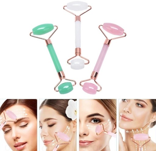 Rouleau de massage pour le visage avec pierre