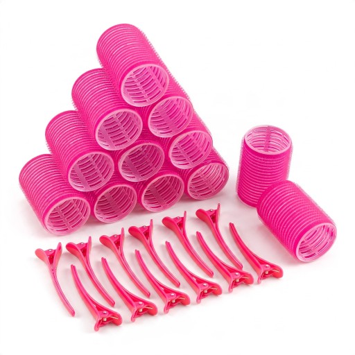 Rouleaux auto-agrippants pour cheveux sans chaleur Ensemble de 24 pièces avec épingles Rouleaux en plastique légers Pour volume de frange