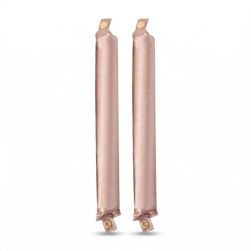 Roules sans chaleur pour cheveux 2 pcs Avec boutons-pression 25 x 3 cm Boucle en satin doux sans chaleur Boucles et vagues paresseuses à porter