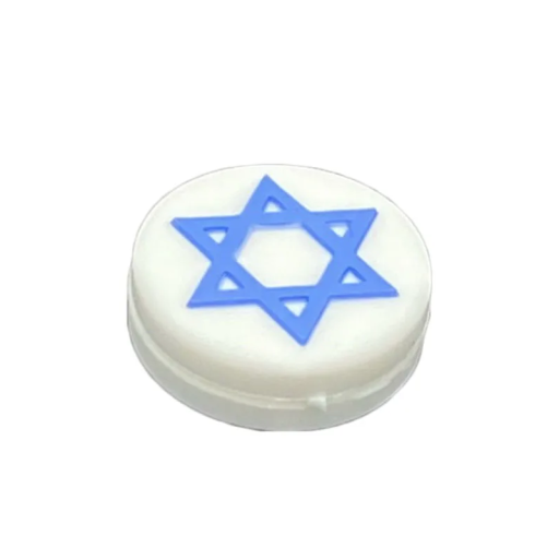 Round Tennis Racket Vibration Dampener with Blue Star of David Design Tennis Player Accessories String Vibration Reduction