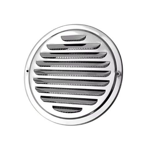 Round Ventilation Grille 80 mm 78x125x35 mm Stainless Steel 201 Insect Protection Outdoor and Indoor Ventilation Air Exhaust and Circulation