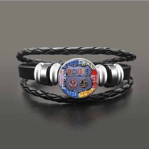 Route 66-armband för män