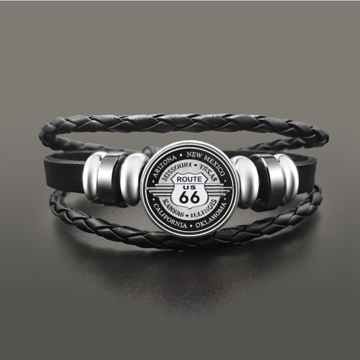 Route 66-armband för män