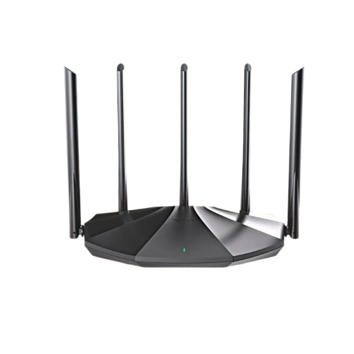 Router wireless WiFi6 AX1500 gigabit 2,4 GHz e 5 GHz tecnologia beamforming router nero per rete domestica e internet ad alta velocità