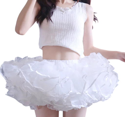 Rövid fodros alsószoknya 30 cm hosszú 28 m organzából Extra dús organza petticoat ruhákhoz, jelmezekhez és táncos retro öltözetekhez