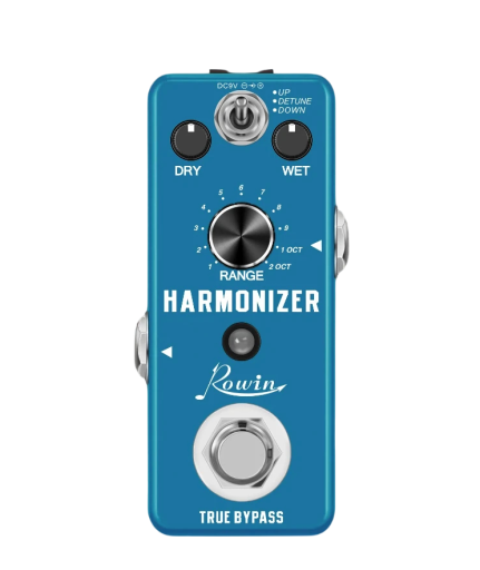 Rowin Guitar Harmoniser Pedal for Electric Guitar and Bass Guitar Effect Pedal with Precise Tone Tuning and Professional Sound Range
