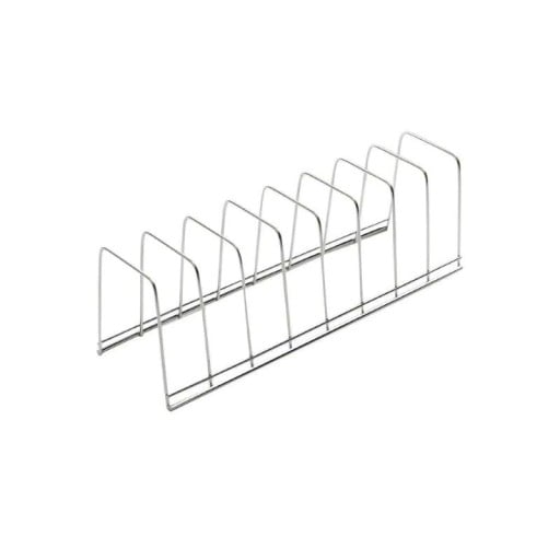 Roz stainless steel plate drainer 30 x 7 x 10 cm with 3.5 cm spacing metal stand silver organizer for kitchen utensils