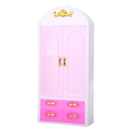 Rózsaszín szekrény babák számára