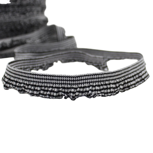 Ruban à carreaux froncé 1,6 cm longueur 91 cm Ruban décoratif en nylon avec fronces Bande textile décorative pour la couture de décorations et le bricolage