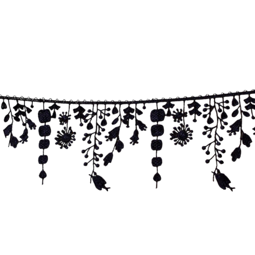 Ruban en dentelle avec des franges florales 10 cm x 91 cm Dentelle décorative en polyester pour embellir des robes, des vêtements