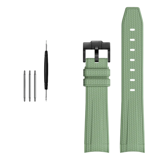 Rubberen band 20 mm voor horloges Rolex Omega MoonSwatch Constellation Waterdichte sportieve rubberen band met zwarte gesp en montagetools