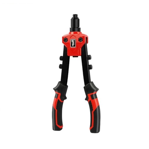 Ručná nýtovacia pištoľ 12" pre nýty 2,4–6,4 mm 295 mm legovaná oceľ čierno červená pre montáž a spájanie materiálov