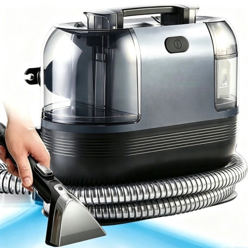 Ruční tepovač na koberce a čalounění Výkon 1500 W Sání 15 kPa Nádrž 1250 ml a 750 ml Materiál ABS Na skvrny a rozlité tekutiny