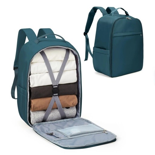 Rucsac de voiaj din nailon 40 x 20 x 25 cm Transport de avion Buzunar impermeabil Buzunare laterale pentru sticle Rucsac ușor pentru excursii și sport