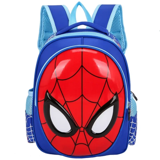 Rucsac pentru copii Spiderman 30 x 23 x 10 cm Rucsac școlar cu 2 buzunare cu fermoar și buzunare pentru sticle Rucsac confortabil pentru băieți cu motiv de erou
