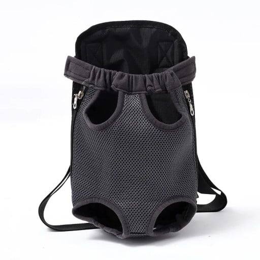 Rucsac pentru piept pentru pisici și câini mici de până la 2,5 kg cu plasă respirabilă și carabină interioară, mărimea S, 28 x 18 cm, negru, pentru călătorii