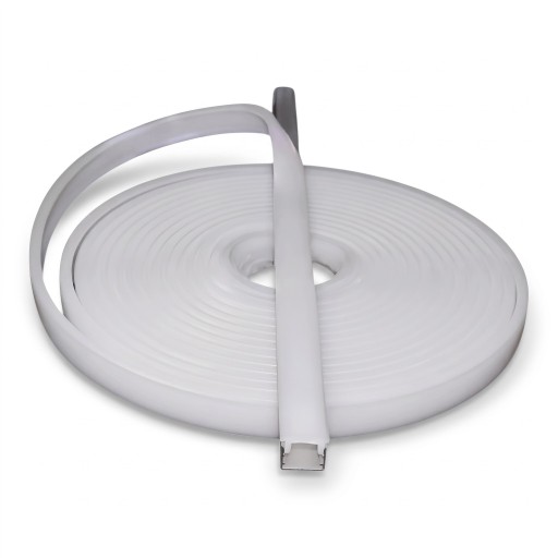 Rugalmas szilikon profil LED szalaghoz Szélesség 40 mm Hossz 10 m Fehér szilikon Pótló árnyékoló mennyezeti és függesztett lámpákhoz