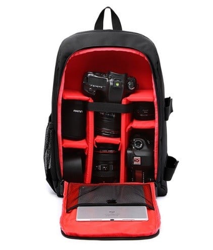 Rugzak voor DSLR-camera en objectieven met vak voor laptop van 15,6 inch Statiefbevestiging Weerbestendig 30 x 43 x 15,5 cm