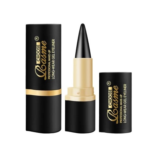 Ruj cremă neagră rezistent la apă, de lungă durată, 2,5 g, cu formulă care se usucă rapid pentru un machiaj natural sau dramatic al buzelor