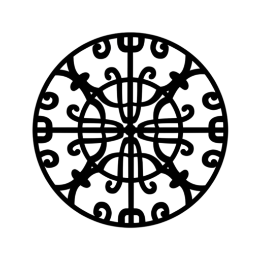Rund flad keramisk tallerken 30,48 cm med radial symmetrisk ornamentalt motiv stort tallerken til servering af retter