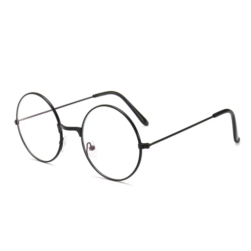 Runde Brille aus Metall mit Blaulichtfilter, elegantes Design, Computerbrille, Augenschutz, Arbeits- und Freizeitkleidung
