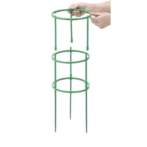 Runder Stützring für Pflanzen, 9 Stück, 16,5 cm, Kunststoffhalter für die Unterstützung von Stängeln von Zimmer- und Gartenpflanzen