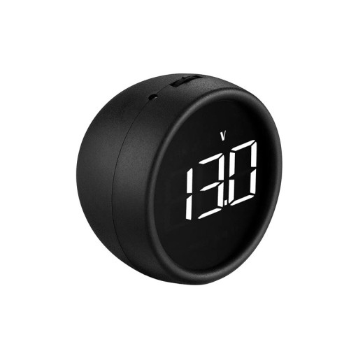 Rundt head-up-display OBD2 til bil 6,4 x 6,2 cm speedometer med alarm Forbrug, vandtemperatur, spænding og accelerationsindikator