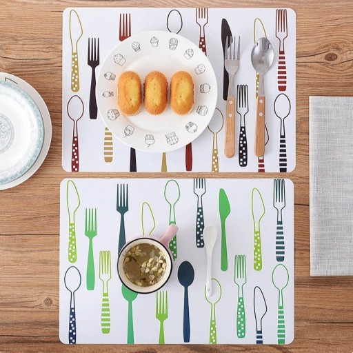 Ruokailuvälineaiheinen tabletti, 4 kpl.