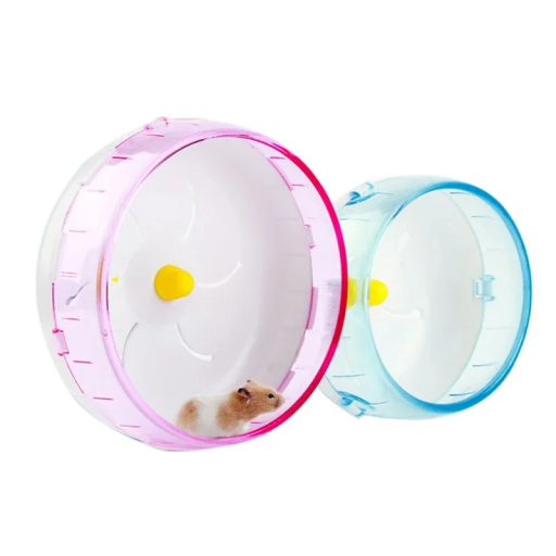 Ruota da corsa in acrilico per parete della gabbia 14 cm Ruota silenziosa per piccoli roditori Montaggio a parete Plastica resistente Superficie sicura