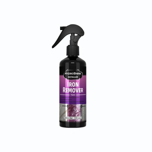 Rustfjerner i spray 300 ml reaktiv rengøringsformel lilla indikation til metaloverflader på hjul, karrosseri og bilglas