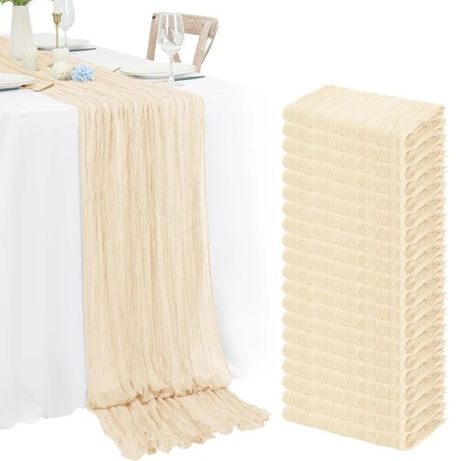 Rustic Country Style Tablecloth 90 × 180 cm Cotton Decorative Tablecloth for Wedding Birthday Hen Party