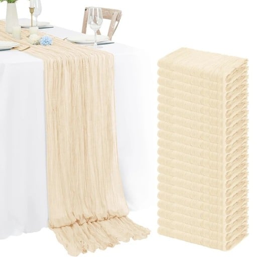 Rustikaalinen maalaistyylinen pöytäliina 90 × 180 cm Pellavainen koristepöytäliina häihin, syntymäpäiville, polttareihin