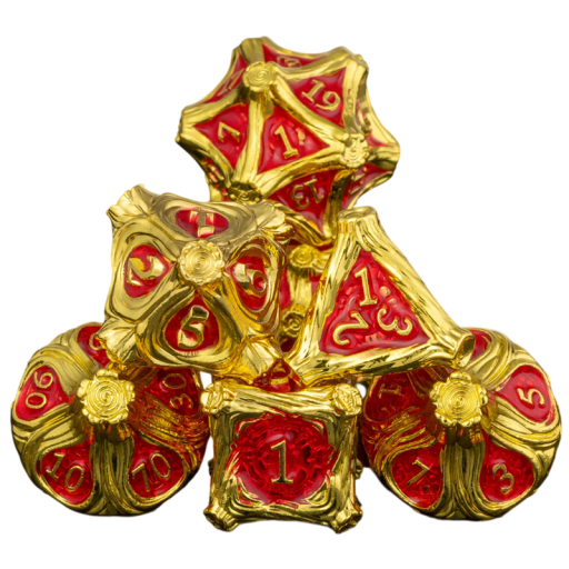 Rustikálne hracie kocky 7 ks Prírodný fantasy motív kmeňa a koreňov RPG pre stolné hry Dračí doupě a roleplay hry