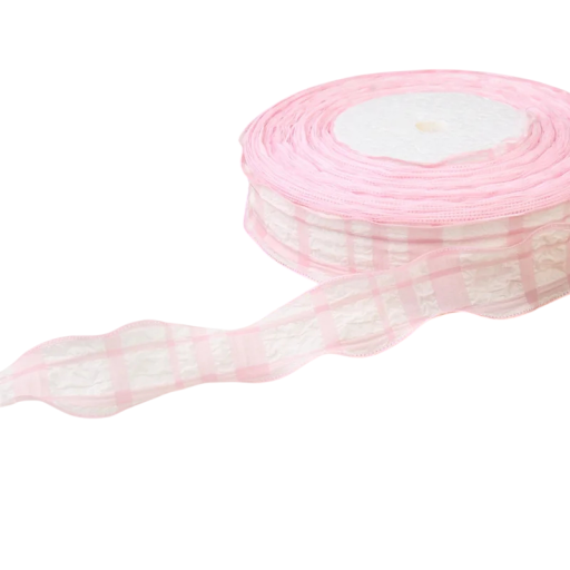 Ruudullinen koristeellinen nauha 2,5 cm pituus 91 cm Puuvilla-polyesterikankainen nauha aaltoilevalla reunalla Koristeellinen reuna ompeluun