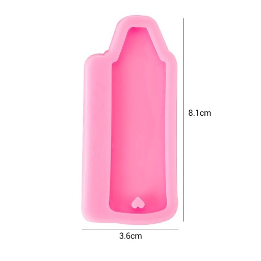 Růžová silikonová forma na pryskyřici 8,1 × 3,6 cm Forma ve tvaru pastelky Silikonová forma na šperky a přívěsky