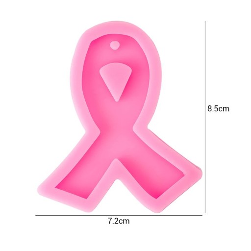 Růžová silikonová forma na pryskyřici 8,5 × 7,2 cm Forma ve tvaru stuhy Silikonová forma na šperky a přívěsky