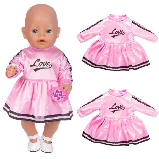Ružové šaty pre bábiku