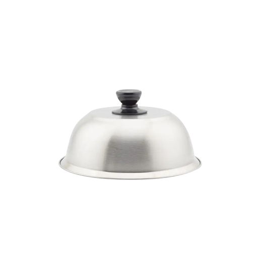 RVS deksel 16 x 10 x 6,6 cm Pandeksel voor het grillen van hamburgers en steaks Smeltkaas Deksel voor sandwiches en ronde potten